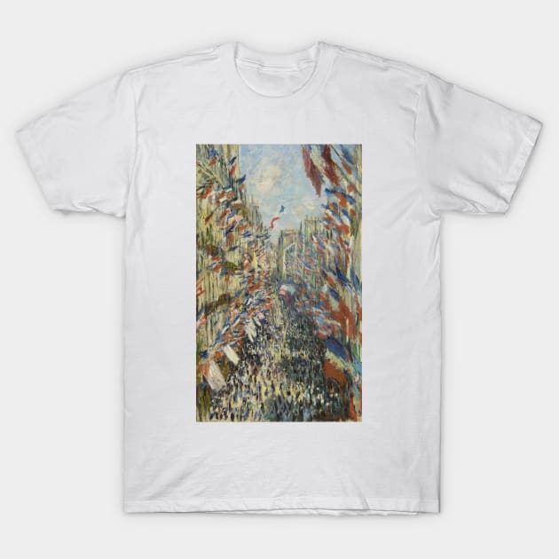 The Rue Montorgueil in Paris. Celebration of June 30, 1878 T-Shirt by Classic Art Stall